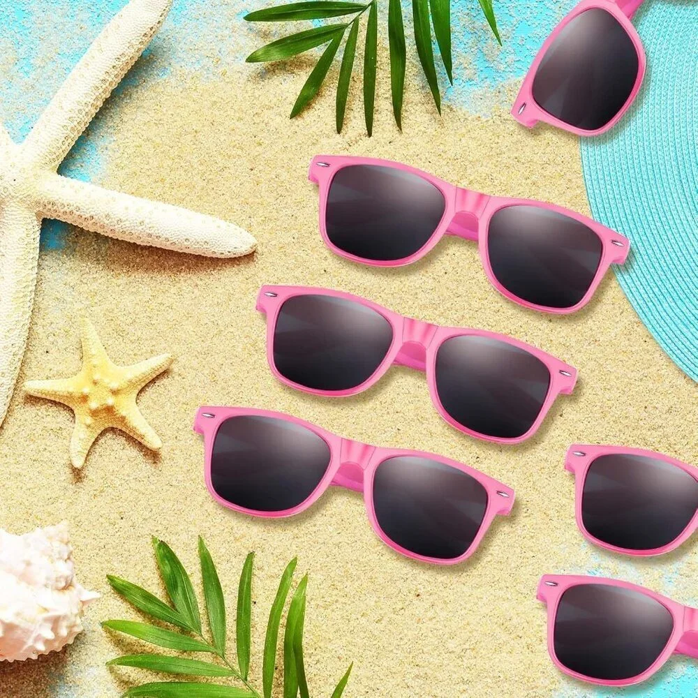 Bulk Pink Sunglasses 12 Pack Summer Party Accessories for Weddings Beach